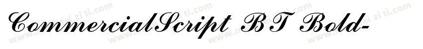 CommercialScript BT Bold字体转换